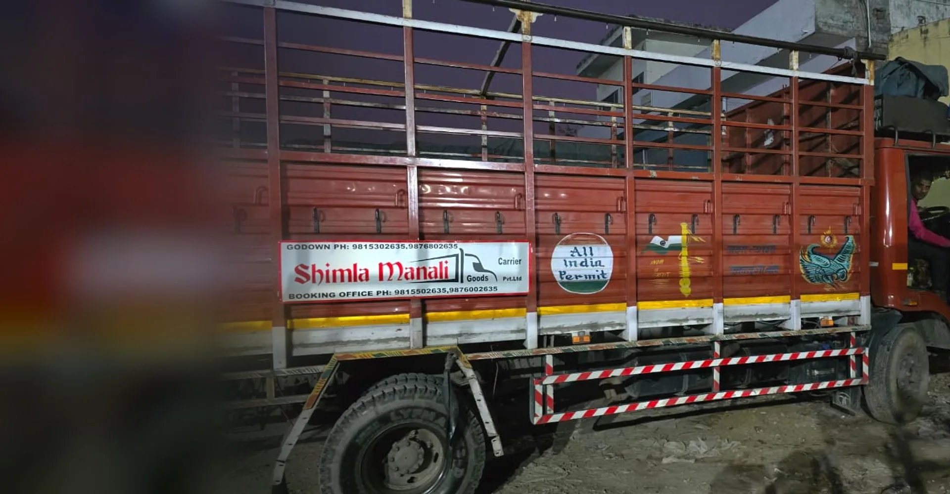 Shimla Manali Goods Carrier truck with All India Permit for PAN India goods transport from Chandigarh